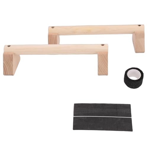2Pcs Beech Wood Push Up Bars, Versatile Design for Inverted Push Ups Parallel Bar Support Balance Beam, with Anti Slip Hand Rubbers, for Home Workout Training - size: 30cm