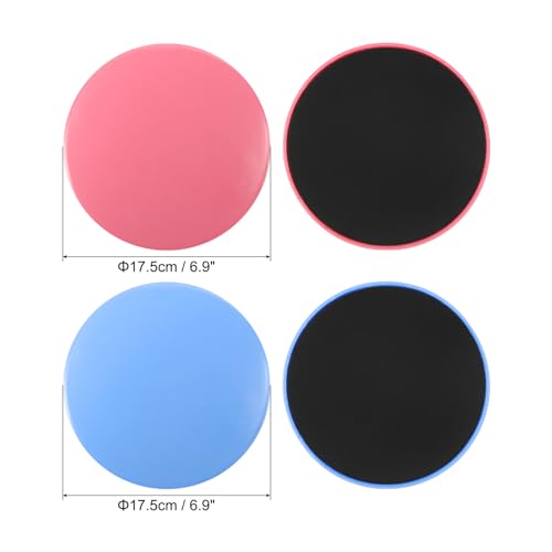 PATIKIL Core Sliders for Working Out 6.9", 8 Packs Dual Sided Exercise Sliders Fitness Workout Discs Strength Slides Discs for Gym Carpet Hardwood Floor, Pink/Blue