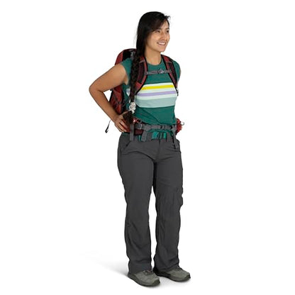 Osprey Tempest 22L Women's Lightweight Hiking Backpack - Small Daypack for Travel & Camping, Red Pampas/Coal Grey - color: Red Pampas/Coal Grey, size: 22L - Standard Fit