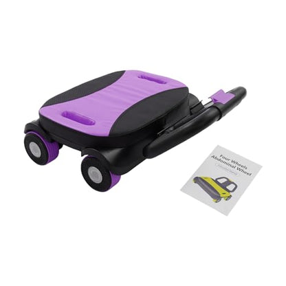 Ab Wheel Roller, 4-Wheel Abdominal Roller with Elbow Support - color: Purple