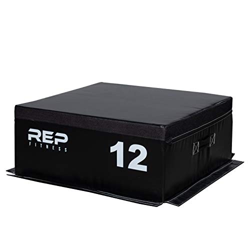 REP Fitness Stackable Soft Foam Plyo Box Set, Adjustable Plyometric Jump Box for Home Gym Workouts, Plyometric Jumping Platform for Exercise, Step Training, HIIT & CrossFit - style: 12"