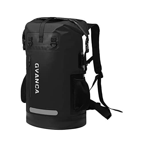 Waterproof Roll Top Kayak Dry Backpack, Floating Outdoor Dry Sack Boating Sailing Canoeing Rafting Fishing Camping 85L Black - color: Black, size: 85L