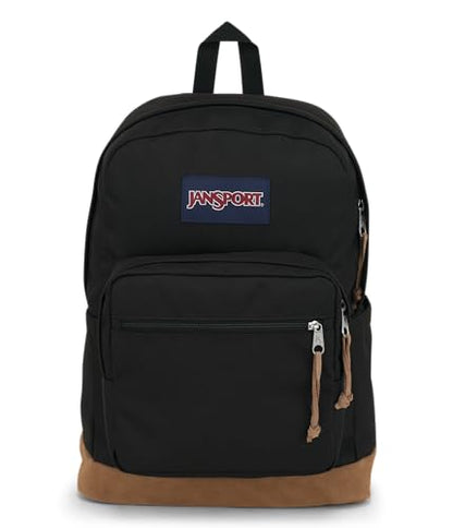 JanSport Right Pack Backpack - Durable Daypack with Padded 15" Laptop Sleeve, Spacious Main Compartment & Integrated Water Bottle Pocket - Black - color: Black