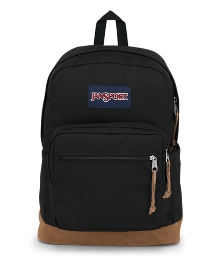 JanSport Right Pack Backpack - Durable Daypack with Padded 15" Laptop Sleeve, Spacious Main Compartment & Integrated Water Bottle Pocket - Black - color: Black
