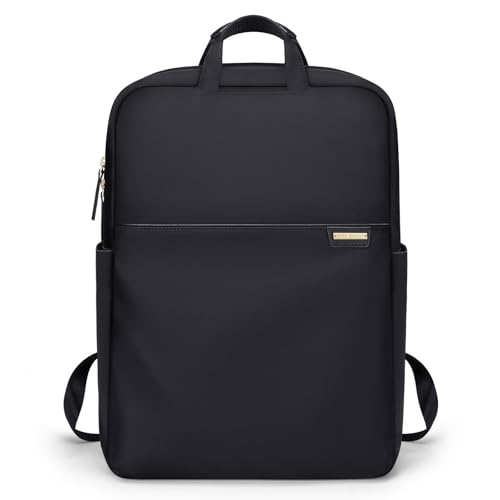 Slim Laptop Backpack for Women, Lightweight Business Backpack for Women Computer Bag Purse for Commuting, Fit 16 Inch, Black - color: Black, size: 16 Inch