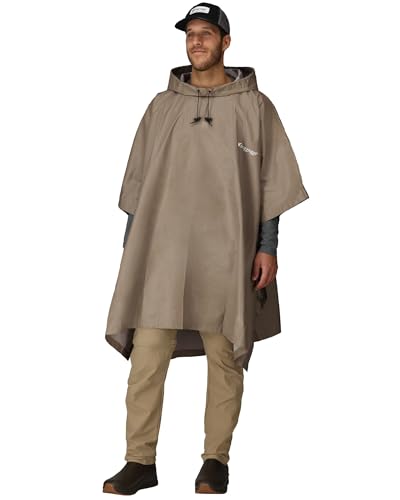 FROGG TOGGS Ultra-lite2 Waterproof, Breathable Rain Poncho, Adult and Youth Sizes - color: Khaki, style: Adult
