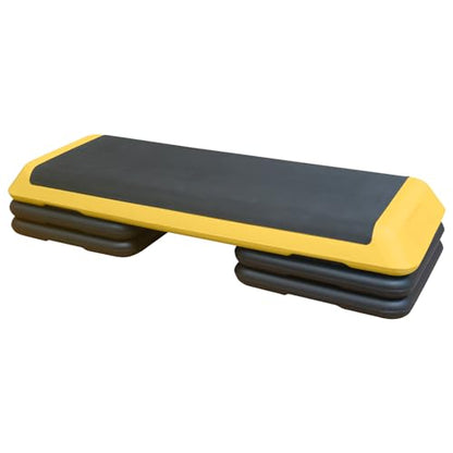 GOWE Adjustable Aerobic Stepper Workout Step with 4 Risers Fitness & Exercise Platform Trainer