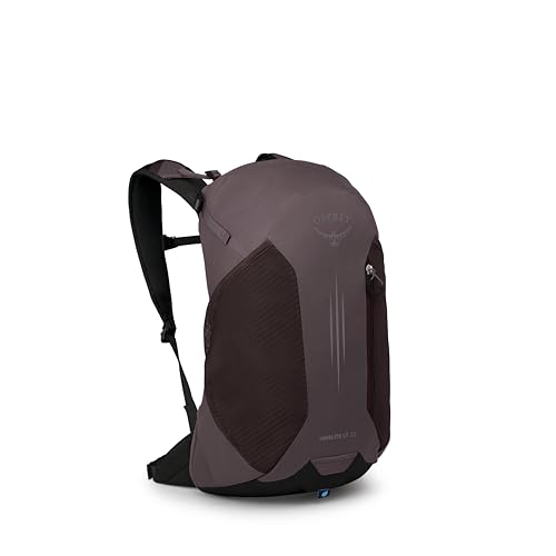 Osprey Hikelite LT 22L Hiking Backpack - Lightweight Travel Daypack with Rain Cover for Men and Women, Graphite Purple - color: Graphite Purple, style: 22l