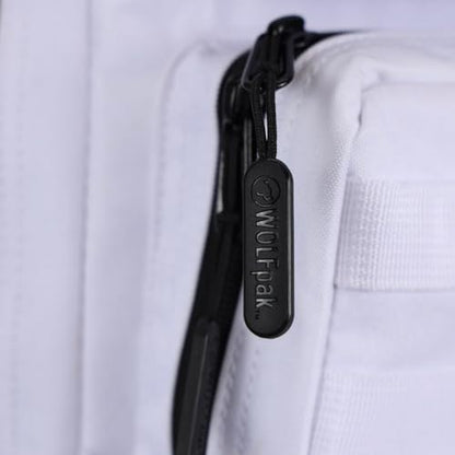 WOLFpak 25L Athletic Gym Backpack - Durable 1000D Waterproof Oxford Material with MOLLE Webbing, Laptop Pocket & Dual Cup Holders, Durable Fitness/Travel/Military Daypack (Polar White) - color: Polar White