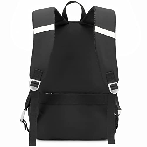 Spotted Tiger School Backpack for Girls Backpack with Lunch Box Anime Bookbag Set School Bag Kawaii Backpacks for Girls Teens (Black) - color: Black