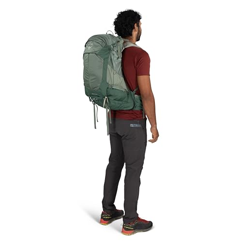 Osprey Stratos 34L Men's Hiking Backpack - Camping Bag with Waterproof Raincover, Bottle Pockets, & Gear Straps, Nirvana Blue - color: Nirvana Blue, style: 34l