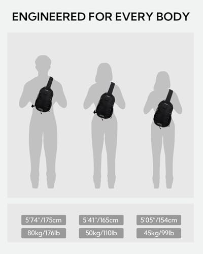 WATERFLY Small Crossbody Sling Bag: RFID Blocking Anti Theft Sling Backpack Chest Bag Travel Hiking Daypack Man Woman - color: A-black