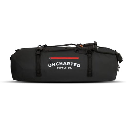 Uncharted Supply Co. The Vault Waterproof Duffel Bag - Airtight bag with Backpack Straps, Carry-On Size, Perfect for travel, boating, camping, recreation. (Black, 100L) - color: Black, size: 100L