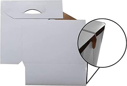 ICE N COLD 6pk Cardboard Carrier (White, 150ct) | Holds 6pk 12oz Bottles | FAST SAME DAY SHIPPING