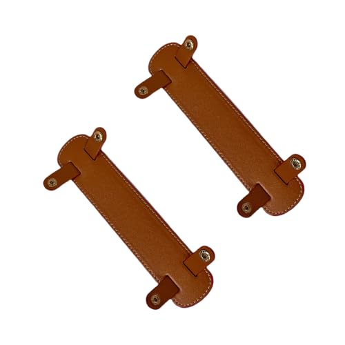 2 Pack Leather Purse Shoulder Strap Pads for Pressure Relief, Detachable Bag Handle Wrap Cover - color: Orange