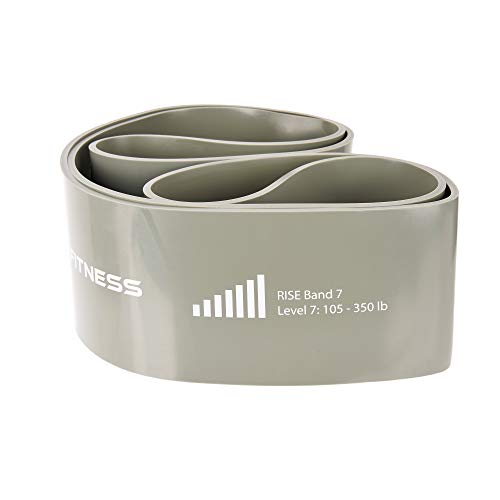 Rise Bands Heavy-Duty Exercise Resistance Band for Physical Therapy, Fitness, Muscle Development, Rehab, Mobility, Stretching, and More - color: Gray Level 7 (150-350lbs)