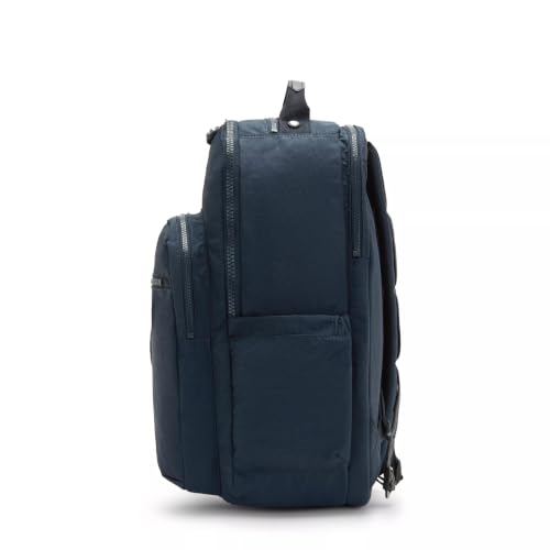 Kipling Women's Seoul Extra Large 17” Laptop Backpack, Durable, Roomy with Padded Shoulder Straps, Bag - color: True Blue Tonal 2, size: Large