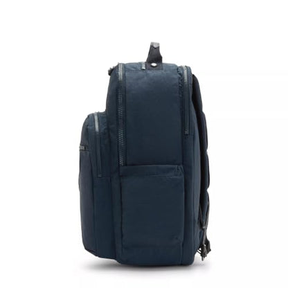 Kipling Women's Seoul Extra Large 17” Laptop Backpack, Durable, Roomy with Padded Shoulder Straps, Bag - color: True Blue Tonal 2, size: Large