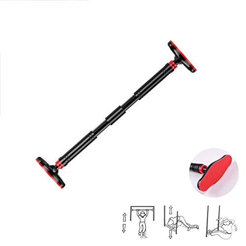 Doorway Pull Up Bar No Screws, Adjustable Width Chin Up Bar with Safety Lock & Anti-Slip Mat for Home Gym Exercise Fitness Strength Training, Max Weight Up to 350Kg - size: A90~130CM