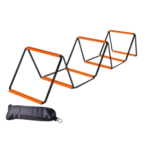 Agility Ladder Soccer Agility Ladder Football Speed Ladder Workout Agility Ladder Carbon Steel Foldable Suitable for Adults Athletes Coaches Team TRAI - size: 8 Grids With Bag