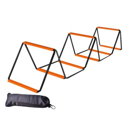 Agility Ladder Soccer Agility Ladder Football Speed Ladder Workout Agility Ladder Carbon Steel Foldable Suitable for Adults Athletes Coaches Team TRAI - size: 8 Grids With Bag