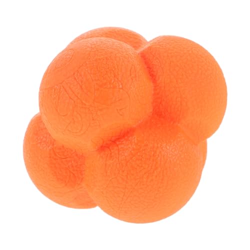 MAGICLULU Hexagonal Reaction Training Ball 7cm Orange Agility Speed Reflex Bounce Ball for Soccer Baseball Softball Hand-Eye Coordination and Reaction Time Training