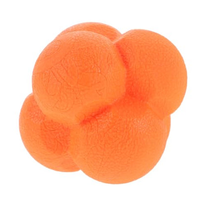 MAGICLULU Hexagonal Reaction Training Ball 7cm Orange Agility Speed Reflex Bounce Ball for Soccer Baseball Softball Hand-Eye Coordination and Reaction Time Training