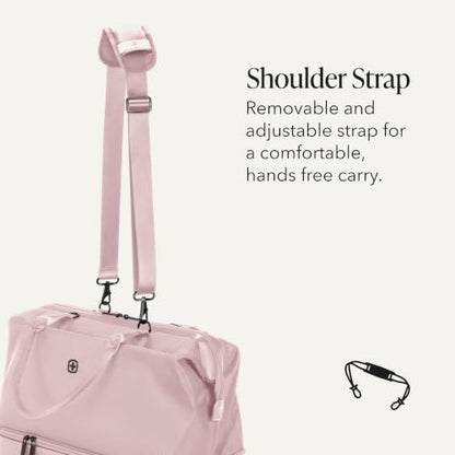 SwissGear 7366 Signature Hardside Expandable Luggage with Spinner Wheels and TSA Lock, Weekender Tote, Pink, 2-Piece Set (Weekender/27) - color: Pink, size: 2-Piece Set (Weekender/27")