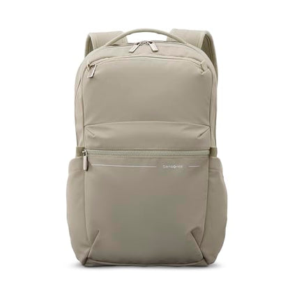 Samsonite Better Than Basic Backpack - Dedicated Laptop Compartment, Quick Stash Front Pockets and Lightweight Breathable Airmesh - Limestone Grey - color: Limestone Grey