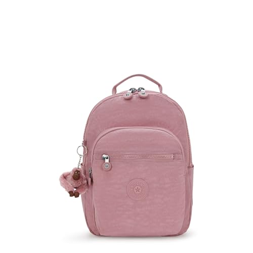Kipling Women's Seoul Small Tablet Backpack, Durable, Padded Shoulder Straps with Tablet Sleeve - color: Flouncy Pink, size: Medium