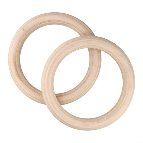 Wooden Exercise Rings (Set Of 2) Perfect Addition To Your Home Workout Regimen(25mm 19cm)