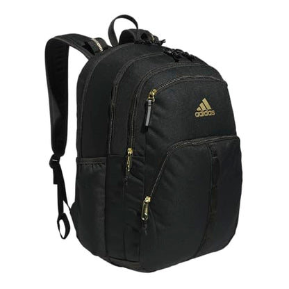 adidas Prime 7 Backpack for Laptop, School and Travel, 37L - color: Black/Gold Metallic/2