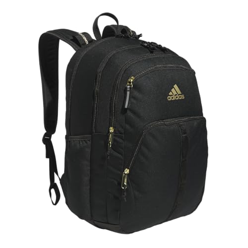 adidas Prime 7 Backpack for Laptop, School and Travel, 37L - color: Black/Gold Metallic/2