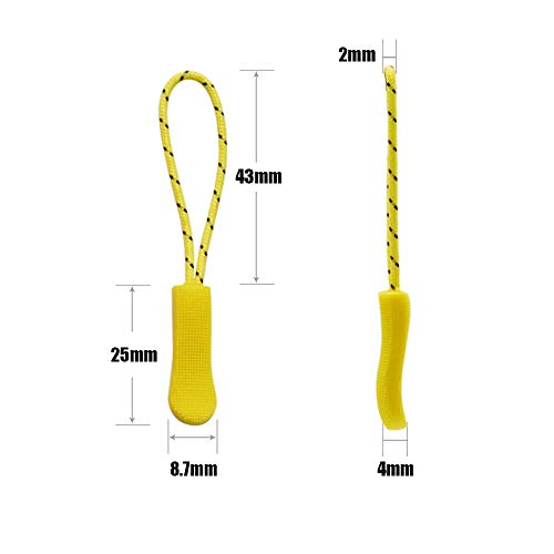 120Pcs Zipper Pulls Zip Extension Fixer with Nylon Rope Replacemen for Backpacks, Jackets, Luggage, Clothes 12 Color