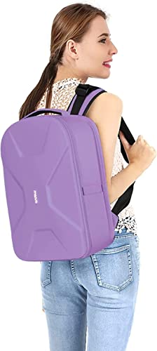 MOSISO Camera Backpack, DSLR/SLR/Mirrorless Photography Camera Bag 15-16 inch Waterproof Hardshell Case with Tripod Holder&Laptop Compartment Compatible with Canon/Nikon/Sony, Purple - color: Purple
