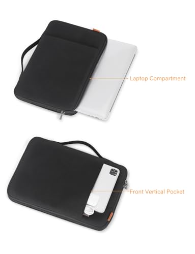 DOMISO Computer Bags, Laptop Case Sleeve Cover for 16 inch MacBook Pro M4/M3/M2/M1 Pro/Max A3403 A3186 A2991 A2780 A2485 A2141,Compatible with 15.6 inch HP Lenovo Dell XPS 16 with Small Case, Black - color: Black, size: 15.6 inch