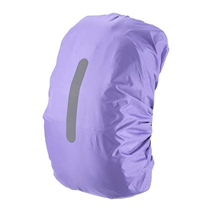 PATIKIL Waterproof Backpack Rain Cover, Non-Slip Backpack Cover with Vertical Reflective Strap Stay Dry for Hiking, Camping, Hunting - color: Purple, size: Medium