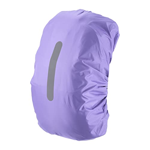 PATIKIL Waterproof Backpack Rain Cover, Non-Slip Backpack Cover with Vertical Reflective Strap Stay Dry for Hiking, Camping, Hunting - color: Purple, size: Medium