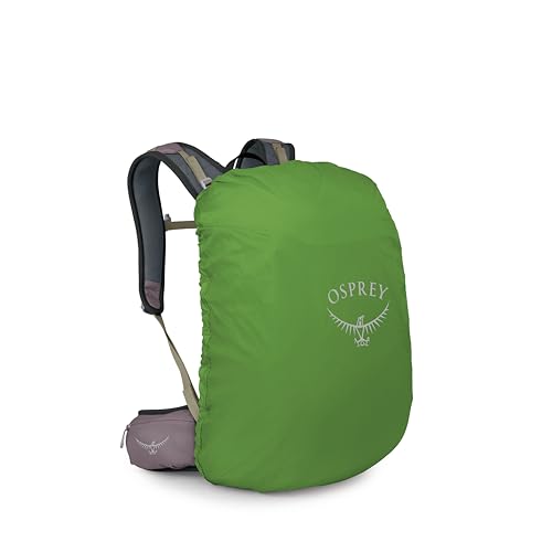 Osprey Hikelite 28L Durable Hiking Backpack - Travel Daypack with Rain Cover for Men and Women, Graphite Purple - color: Graphite Purple, style: 28l