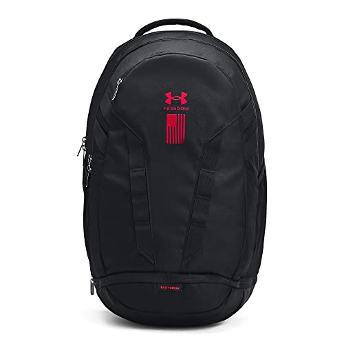 Under Armour Unisex Hustle 5.0 Backpack - color: (017) Black / Black / Red