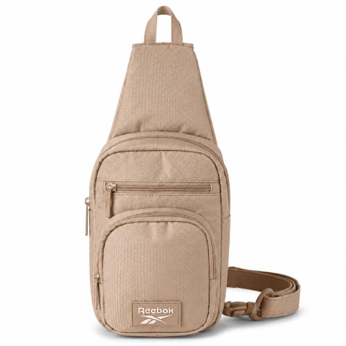 Reebok Unisex Crossbody Bag - Convertible Compact Durable Cross Body Bag for Women and Men - Gym and Travel Essentials, Size One Size, Cosmos Latte - color: Cosmos Latte