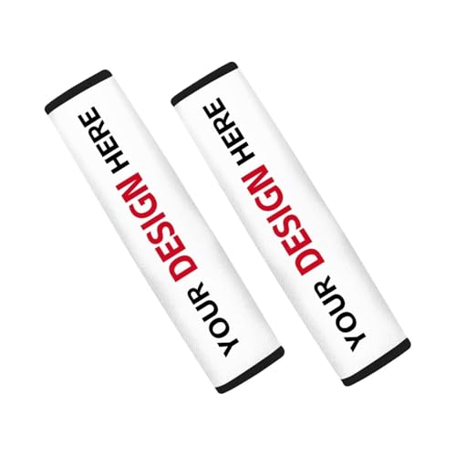 Custom Car Seat Belt Cover Universal Fit Personalized Car Seat Belt Cover Pad with Your Photo Text Logo DIY Shoulder Strap 2 Piece Sedan SUV Truck Van Interior Accessories - color: Custom