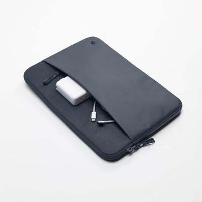 Incase A.R.C. Sleeve with ReSpun Recycled Polyester - 15 inch and 16 inch MacBook/Laptop & iPad/Tablet Case - Cushioned Faux Fur Lining, External Zippered Slip Pocket - Navy - color: Navy