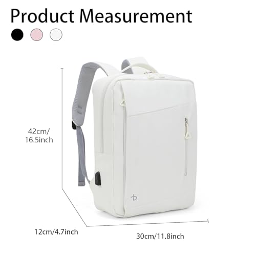 BESMART Laptop Backpack for Travel Water Resistant, Slim College Backpack for Men/Women, 15.6" Laptop Business Backpack with USB Charging Port(Black) - color: Black