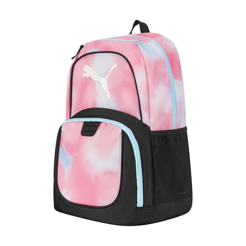 PUMA unisex-adult Contender Backpack with Laptop Sleeve, Item Organizer & Media Pocket - color: Pink Marshmallow/Blue Glow