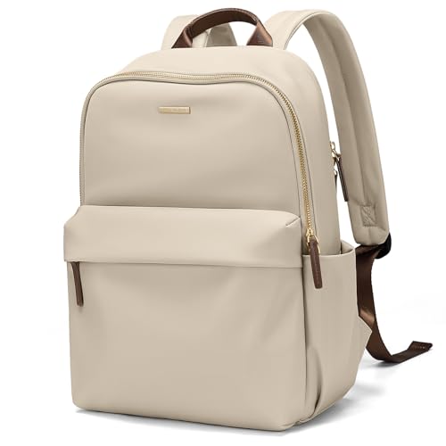 Laptop Backpack for Women Fit 14 Inch Stylish Daypack Notebook Travel Work Commuter Casual Daypack Back pack Purse for Women Travel Business, Apricot - color: C-apricot, size: 14 Inch