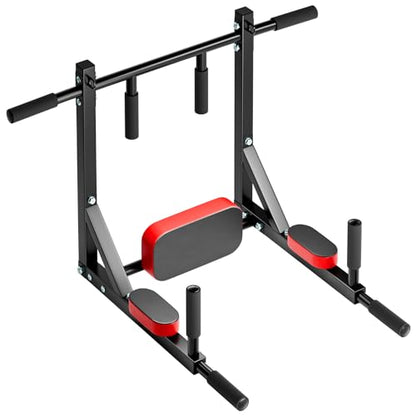 Wall Mount Pull Up Bar, Multifunctional Chin Up Bar Dip Station for Home Gym Workout, Power Tower Set Strength Training Equipment, Heavy Duty Fitness Pull Up Stand, Supports 440LBS