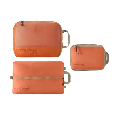 Eagle Creek Pack-It Essentials Set - Compression Packing Cubes for Compartmentalizing Luggage - Convenient Top Handle - Easy Grab Zipper Pull - Mandarin - 3 - color: Mandarin