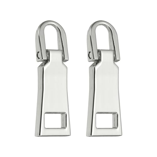 uxcell 2Pcs Zipper Pull Replacement, Detachable Metal Zipper Handle Mend Fixer Tab Repair for Luggage Suitcase Backpack Jacket Bags Boots Coat Handbags, White Gold - color: White Gold