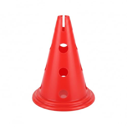 Stackable Sports Training Cone, Durable PE Agility Marker with 11.8" Base for Soccer & Field Drills, Red (1 Pack)